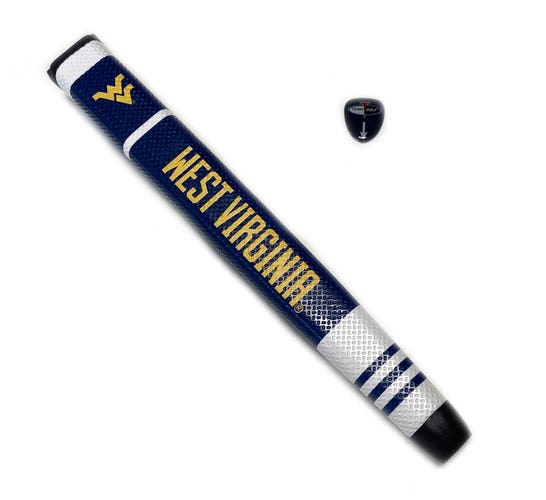 NEW Team Golf West Virginia Mountaineers Navy Jumbo Putter Grip w/Ball Marker