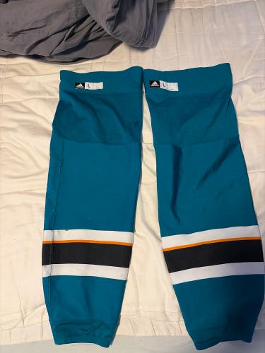 Green Senior Large Adidas Socks Pro Stock (Used)