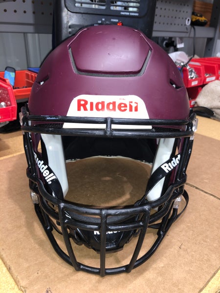USED RIDDELL FLEX ADULT HELMET - LARGE - FLAT MAROON