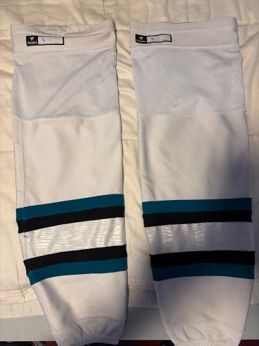 White Senior Large Socks Pro Stock (Used)