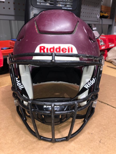 USED RIDDELL FLEX ADULT HELMET - LARGE - FLAT MAROON