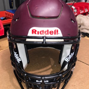 USED RIDDELL FLEX ADULT HELMET - LARGE - FLAT MAROON