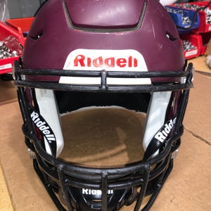 USED RIDDELL FLEX ADULT HELMET - MEDIUM - FLAT MAROON
