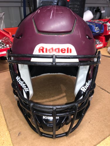 USED RIDDELL FLEX ADULT HELMET - MEDIUM - FLAT MAROON