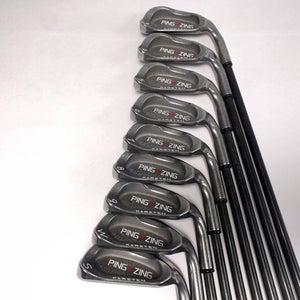 Ping Zing Iron Set 3-PW+SW Red Dot 1* Flat Fiber-X Regular Graphite Mens RH