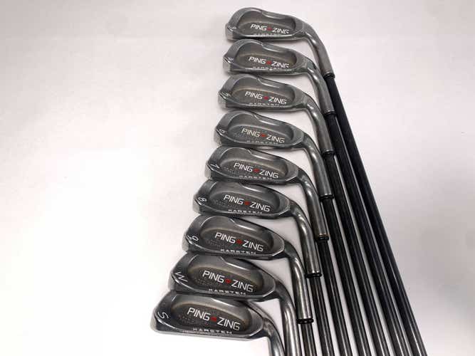 Ping Zing Iron Set 3-PW+SW Red Dot 1* Flat Fiber-X Regular Graphite Mens RH