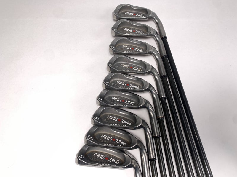 Ping Zing Iron Set 3-PW+SW Red Dot 1* Flat Fiber-X Regular Graphite Mens RH