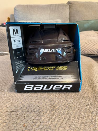 Bruins centennial brown Medium Bauer Re-Akt 150 Helmet Pro Stock (New)