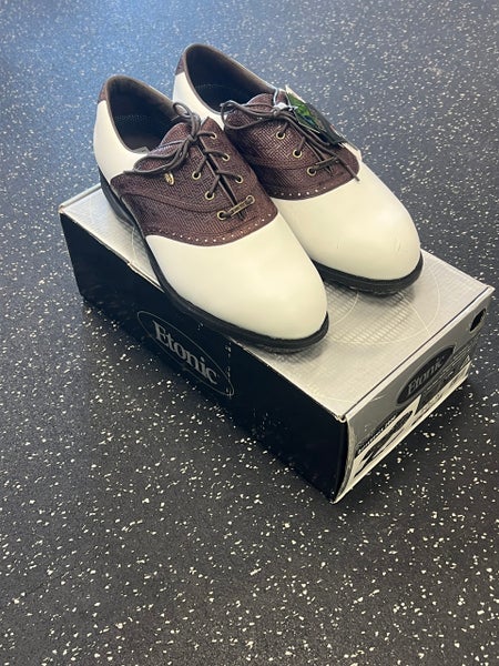 Used Etonic Mens Golf Shoes White Senior 10 11849-S000034506