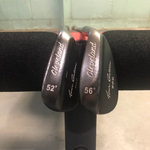 Cleveland 900 Form Forged Gunmetal Right Handed Wedge Set, 52/56, Steel Shaft (Used)