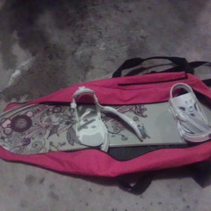 Women's La Mar Lamar Merlot Snowboard W/ FLOW AMP 5 Bindings Med flex 144 cm (Used)