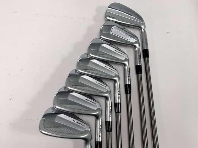 Ping Blueprint S Iron Set 4-PW Orange Dot 2* Flat  SteelFiber i110 CW Regular RH