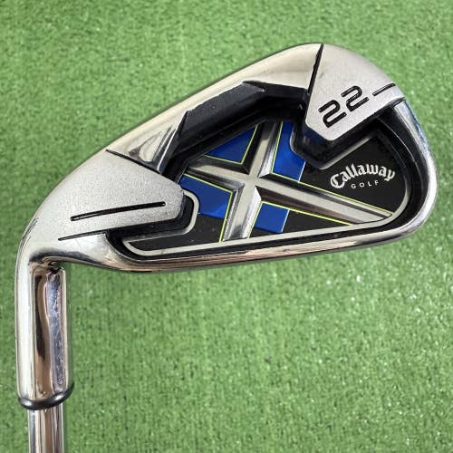 Callaway X-22 X22 6 Iron Left Handed Uniflex Steel Shaft -1/2 Short