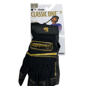 Used Franklin BB/SB Batting Gloves Black And Gold LG 11835-S000201913