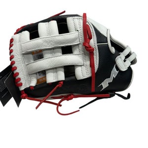 Used Miken PS130-PH LH Throw Fastpitch Gloves White/Black/Red 13" 11835-S000201928