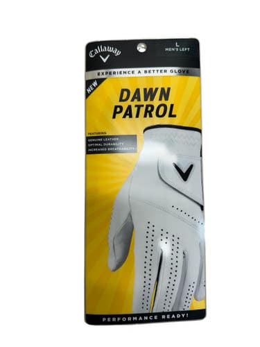 Used Callaway DAWN PATROL Mens Golf Glove White LG 11835-S000202029