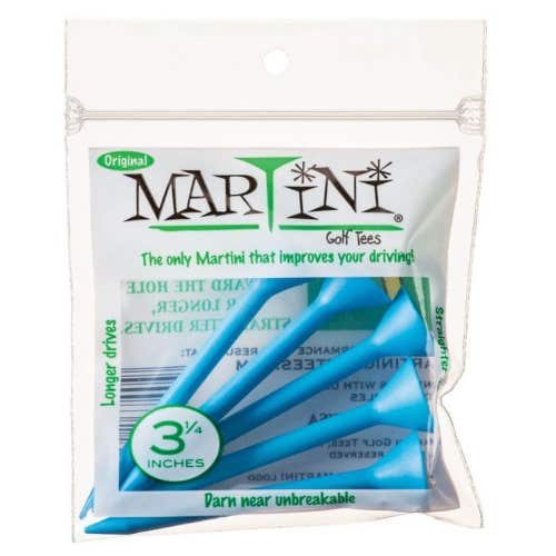 Martini Golf Tees (3.25", BLUE, 5 pk) USGA Conforming NEW