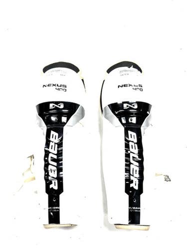 Used Bauer NEXUS 400 Junior Shin Guards White 12" 11860-S000302215