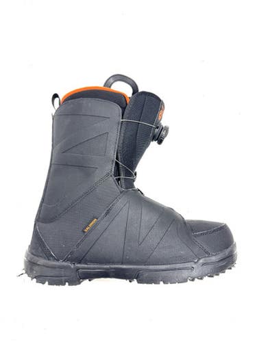 Used Salomon FACTION BOA Mens Snowboard Boots Black Senior 10.5 11860-S000302226