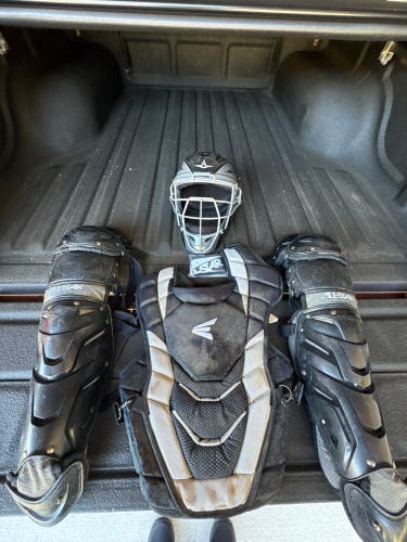 All Star System 7 Catcher's Set (Used) and Easton Pro-X chest protector (Used) and helmet bag