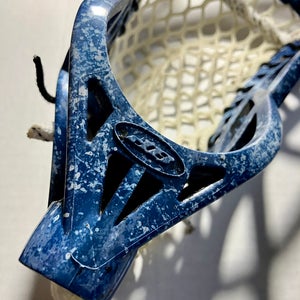 OG deBeer/gait triton Strung Head (Used) custom dyed blue marble