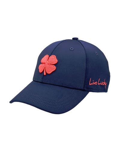 NEW Black Clover Live Lucky Premium Clover #163 Navy Fitted S/M Golf Hat