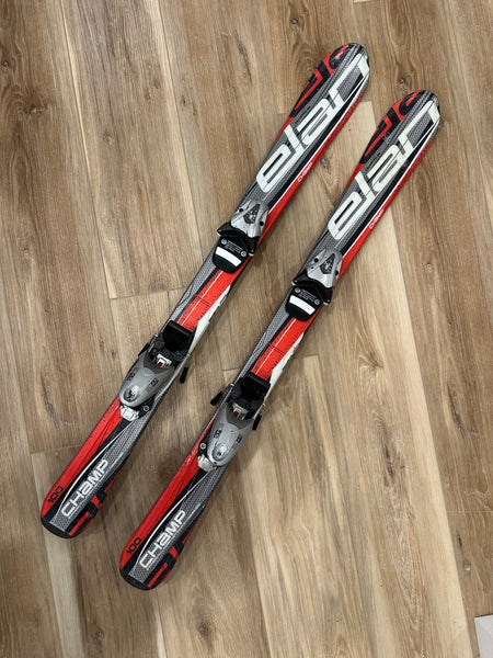 Kid's / Junior Skis ELAN CHAMP 100cm Black/grey/red + Elan 4.5 Bindings (USED)