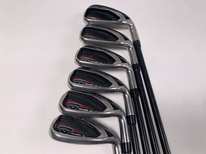 Callaway Razr X HL Iron Set 6-PW+SW 65g Senior Graphite Mens RH