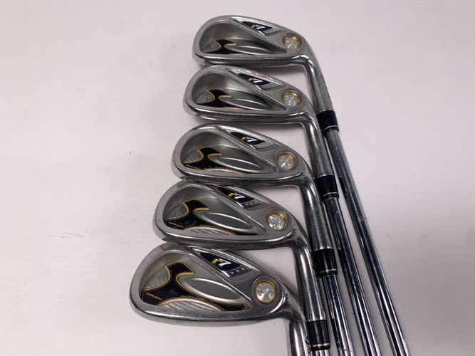 TaylorMade R7 Draw Iron Set 6-PW T-Step 90 Stiff Steel Mens RH Midsize Grips