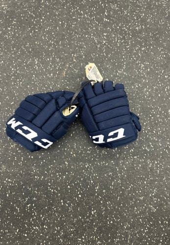 Used CCM LTP Youth Gloves Navy Blue 8"