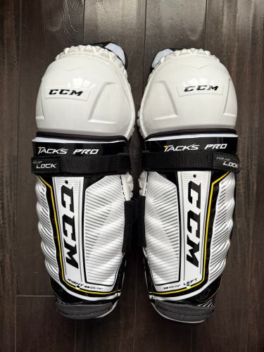 New CCM Tacks Pro Stock 14" Shin Pads