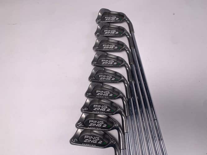 Ping Zing 2 Iron Set 3-PW+SW Green Dot 2* Up Karsten JZ Regular Steel Mens RH