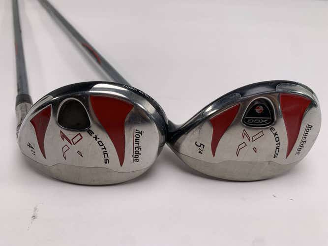 Tour Edge Exotics XCG 4 & 5 Hybrid Set 21* 24* Graphite Design Exotics Senior RH
