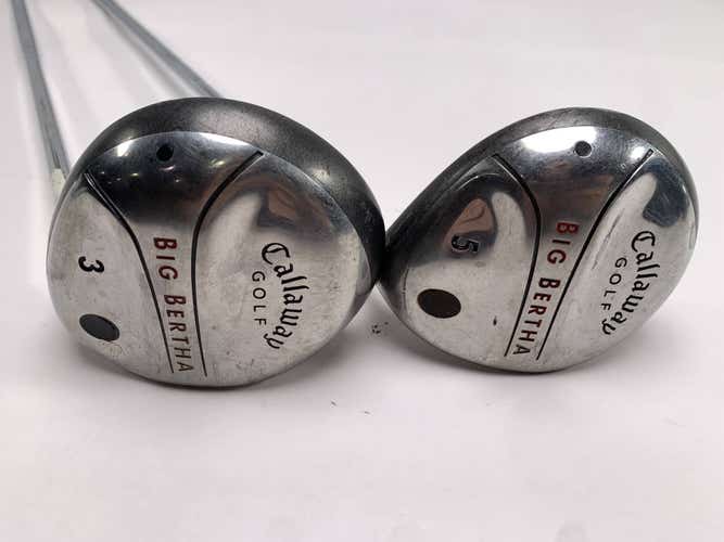 Callaway Big Bertha 2007 3 & 5 Fairway Wood Set 15* 18* Uniflex Graphite Mens RH
