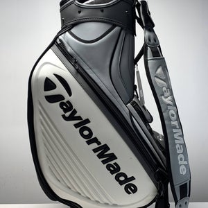 TaylorMade TM19 Tour Staff Bag White 6-Way Divide Single Strap Golf Bag