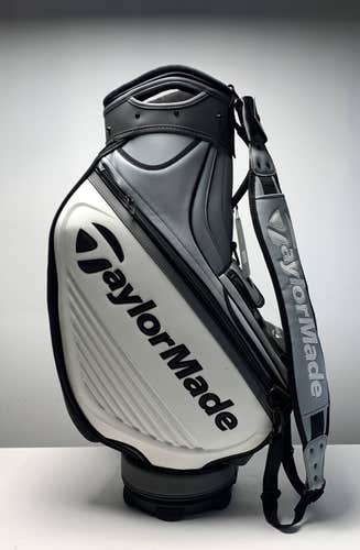 TaylorMade TM19 Tour Staff Bag White 6-Way Divide Single Strap Golf Bag
