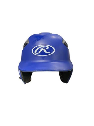 Used Rawlings BASEBALL HELMET BLU Batting Helmet No Mask Royal Blue One Size 11834-S000014691