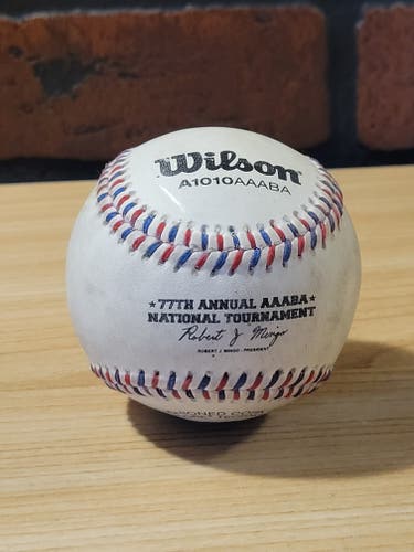 77th AAABA National Baseball Tournament Johnstown, PA Official Baseball