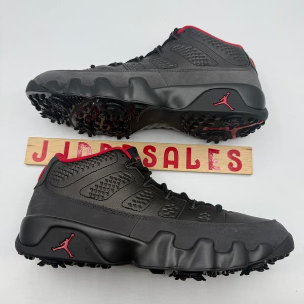 Nike Air Jordan 9 Retro Low Golf Charcoal Black True Red FJ5934