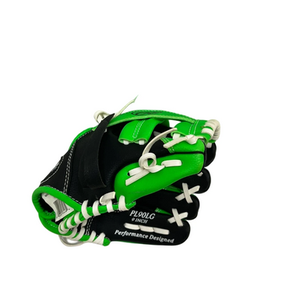 Used Rawlings PLAYERS SERIES BB/SB Glove T-ball Black And Neon Green 9" 11692-S000144910