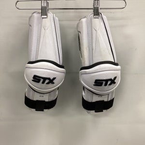 Used STX STALLION 900 Lacrosse Arm Pads/Guards White LG 11851-S000041426