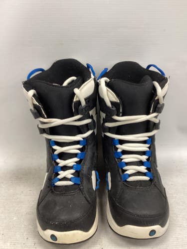 Used Burton GROM LACE Boys Snowboard Boots Black Junior 04 11851-S000041366