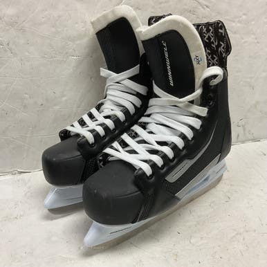 Used WinnWell AMP300 Senior Hockey Skate Black And Silver Senior 10 11855-S000196527