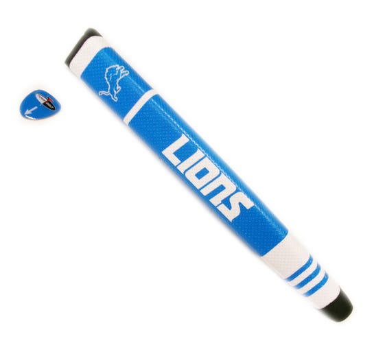NEW Team Golf Detroit Lions Blue/White Jumbo Putter Grip w/Ball Marker