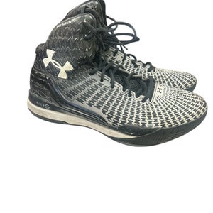 Used Under Armour Basketball Shoes M Black And White Senior 8.5 11862-S000092048