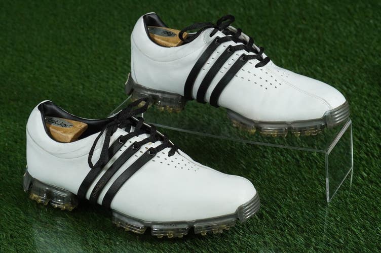 ADIDAS TOUR 360 LTD GOLF SHOES MENS 9.5 SPIKED, WHITE / BLACK ~ 737178