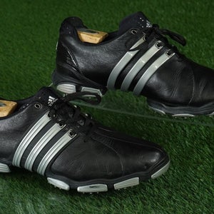 ADIDAS TOUR 360 4.0 GOLF SHOES MENS 9 SPIKED, BLACK / SILVER ~ 816227