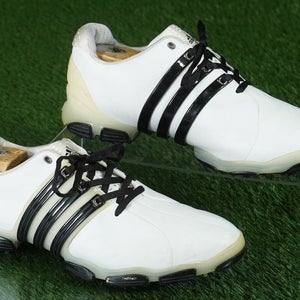 ADIDAS TOUR 360 4.0 GOLF SHOES MENS 9 SPIKED, WHITE / BLACK ~ 816336