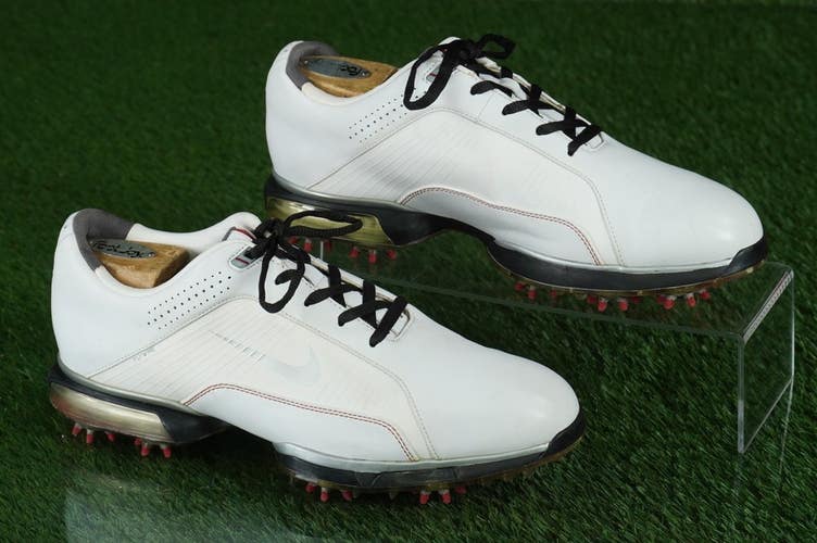 NIKE ZOOM FLYWIRE TIGER WOODS GOLF SHOES MENS 9 SPIKED, WHITE ~ 483327-100