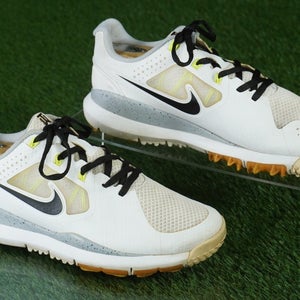 NIKE TIGER WOODS TW14 GOLF SHOES MENS 8.5 LIMITED, WHITE / VOLT ~ 652627-100